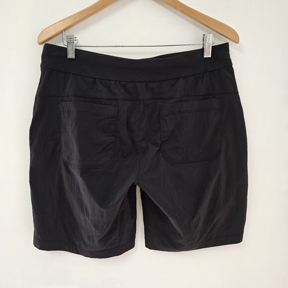 Athleta Trekkie Bermuda 2.0 Shorts Size 12 Black Quick Dry Pockets Hiking UPF30+ - Picture 3 of 10